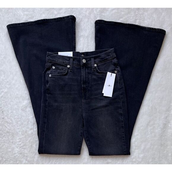 NWT 7 for All Mankind 7FAM Ultra High Rise Mega Flare Jean in Belle, Size 26 - Picture 5 of 11